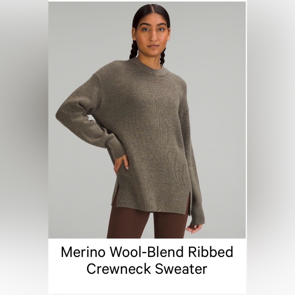 Lululemon merino wool ribbed crewneck sweater